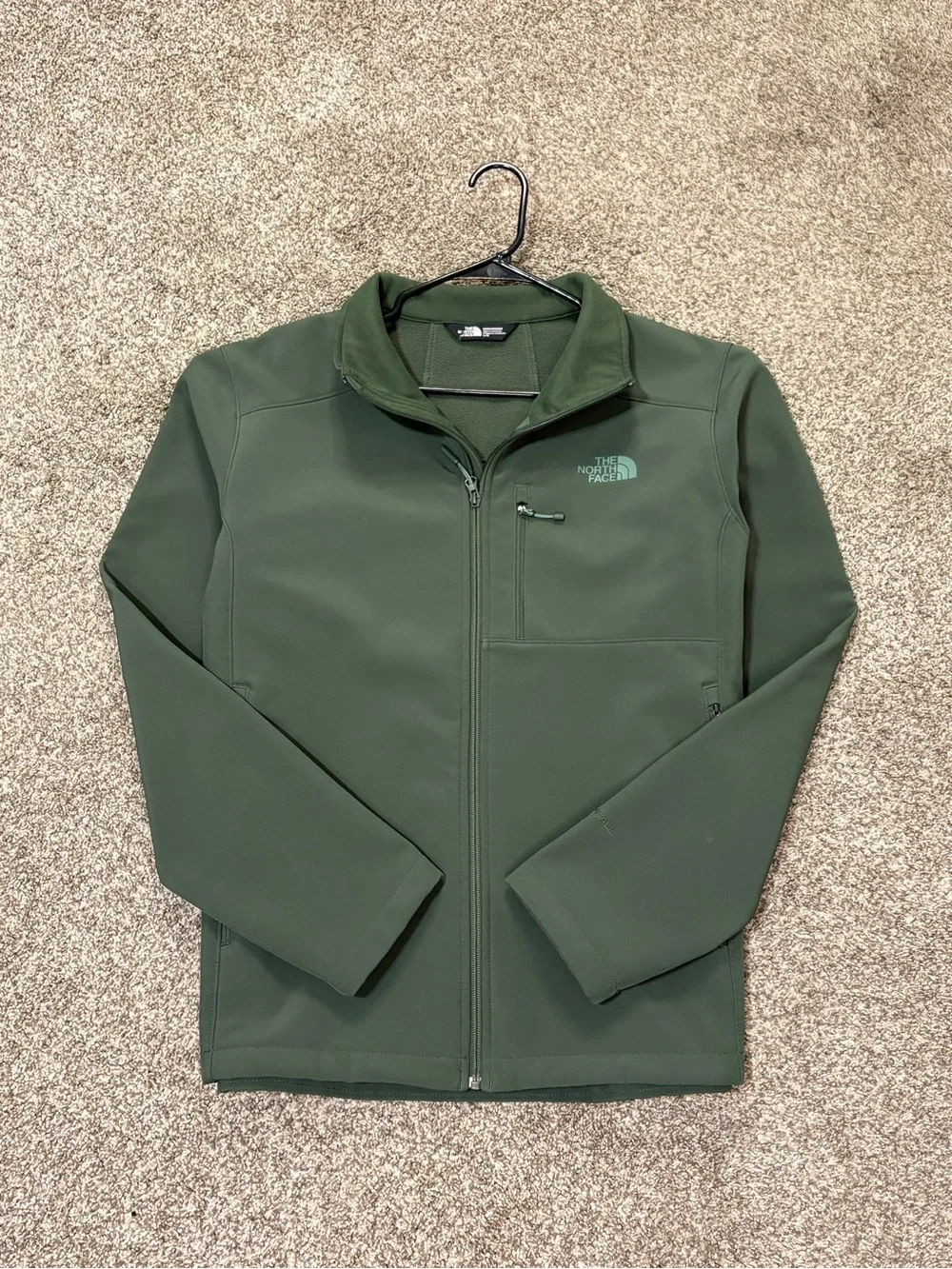 The North Face Men’s Apex Bionic Green Long Sleeve Collard Zip-Up Lined Jacket L